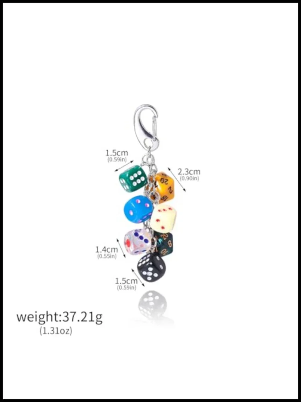 Cute Cookie Bag Charm Keychain with Resin and Alloy Metal Parts